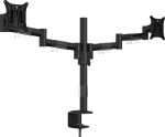 MultiBrackets Multibrackets M VESA Deskmount Officeline Dual Black, Clamp/Bolt-through, 16 kg, 38.1 cm (15"), 76.2 cm (30"), 100 x 100 mm, Black