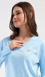 Dámske pyžamo capri Heart světle modrá 2XL