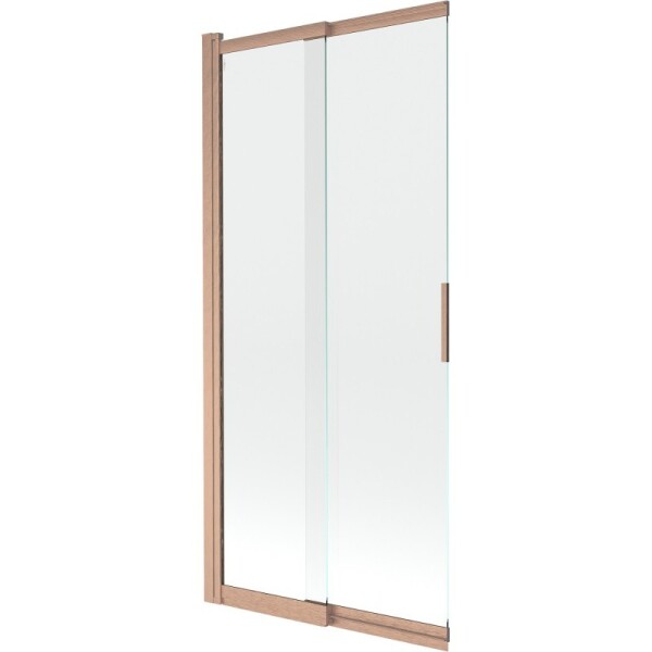 MEXEN - Fox vaňová zástena 2-krídlová przesuwny 85 x 150, transparent, meď kartáčovaná 891-085-002-65-00