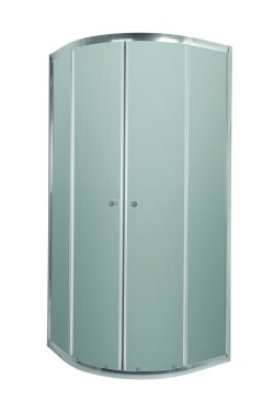 INVENA - Sprchovací kút štvrťkruh VITORIA 80 x 80, chróm profil, sklo grafitové AK-49-187-O