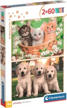Clementoni Puzzle Chlpatí súrodenci
