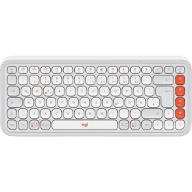 Logitech POP ICON Keys Off White / Klávesnica / nemecké rozloženie (920-013060)