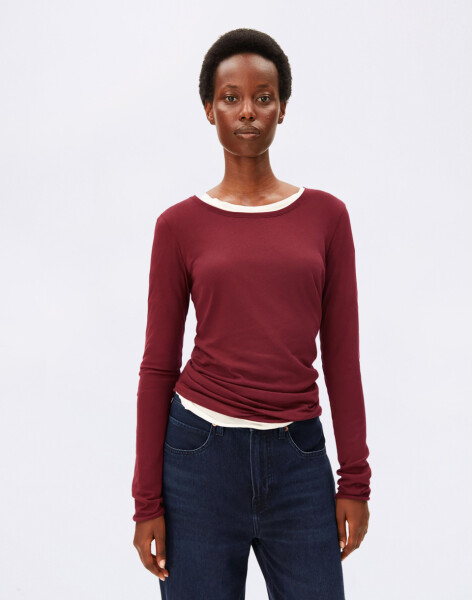 Armedangels Einiaara Soft Longsleeve 3639 velvet red S