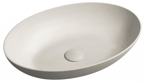 SAPHO - FORMIGO betónové umývadlo na dosku, 60x40cm, piesková mat FG214