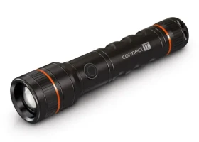 Connect IT GLEAM 1000R čierna / LED ručné svietidlo / 10W / 1000 lm / aku 2200 mAh / USB-C / IP44 / dobíjací (CLI-9125-BK)