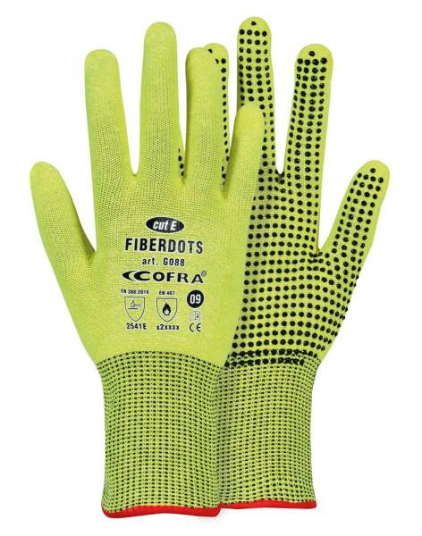 Rukavice Cofra Fiberdots veľkosť 9, 1 ks