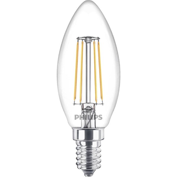 Philips Lighting 77779100 LED En.trieda 2021 F (A - G) E14 4.3 W = 40 W teplá biela (Ø x d) 3.5 cm x 9.7 cm 3 ks; 77779100