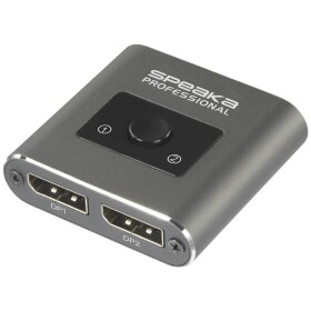 SpeaKa Professional SP-BDS-250 2 porty DisplayPort prepínač pripravené pre Ultra HD 7680 x 4320 Pixel; SP-10468588