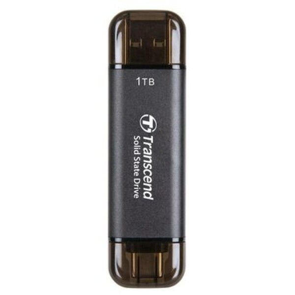 Transcend ESD310C Externý SDD 1TB šedá / USB-A/C 3.2 Gen 2 / R: 1050MBs / W: 950MBs (TS1TESD310C)