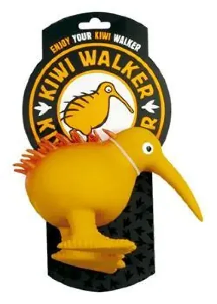 KIWI WALKER Latexová hračka Kiwi oranžová / Hračka pre psov / Pískacia / Veľkosť S / 8,5 cm (LTX-011)