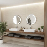 Zrkadlo s LED osvetlením Naturel Iluxit 67x67 cm ZIL6767KLEDBV ZIL6767KLEDBV