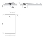 OMNIRES - Sprchová vanička AQUAROCK kompozit, protišmyková, obdĺžniková 90 x 160 cm, biela mat AQUAROCK90-160BM