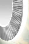 SAPHO - PRIDE STRIP guľaté zrkadlo s LED osvetlením v ráme, priemer 90cm, strieborná PD952