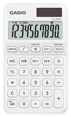 Casio SL 310 YC WE biela / Kalkulačka / desaťmiestna / duálne napájanie (SL 310 YC WE)