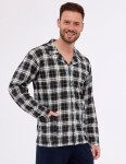 Cornette pyžamo 114/73 long/r 3XL-5XL pánske bez zipsu grafit 3xl