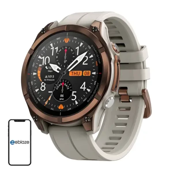 Zeblaze Stratos 4 Pre hnedá / Chytré hodinky / AMOLED / GPS / 5 ATM / Výdrž 60 dní (Stratos 4 Pro Bronze)
