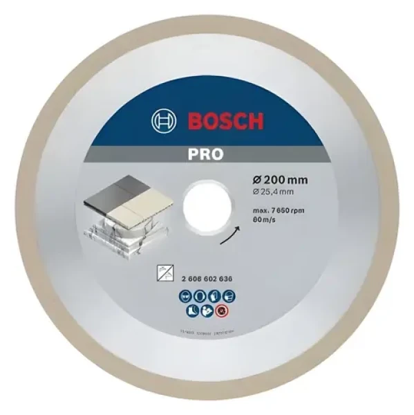 BOSCH Best for Ceramic 2608602636 / Diamantový rezný kotúč / 200x25,4 mm / keramika, dlažba, kameň (2608602636)