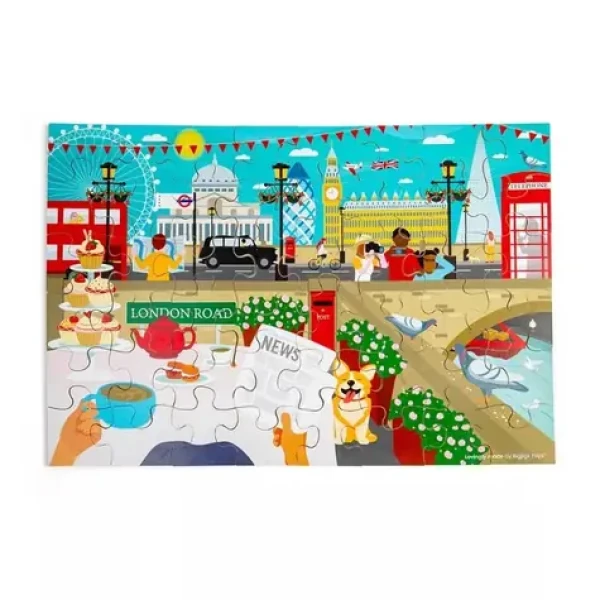 Bigjigs Toys Drevené podlahové puzzle Londýn