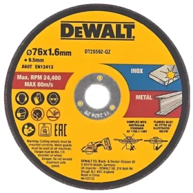 DeWalt DT20592 / Sada rezných kotúčov na kov / Priemer 76x9,5 mm / Hrúbka 1,6 mm / 3 ks (DT20592)