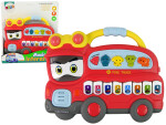 Mamido Interaktívny klavír Hasiči Animal Sound Vehicle Sounds Melodies Red