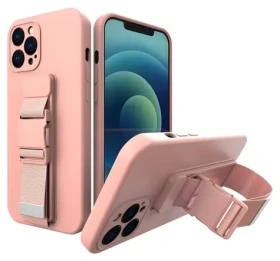 Hurtel Rope Case ružová / Kryt / XIAOMI POCO X3 NFC / gél s pútkom a retiazkou