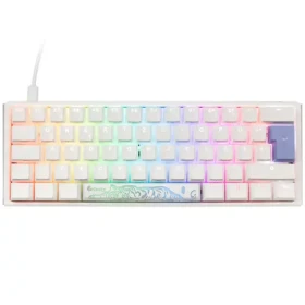 Ducky One 3 Classic Mini Cherry MX-Brown biela / herná klávesnica / podsvietená / mechanická / drôtová USB-C / DE (DKON2161ST-BDEPDPWWWSC1)