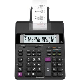 Casio HR-200 RCE stolný kalkulačka s tlačiarňou čierna Displej (počet miest): 12 na batérie, napájanie zo siete (výberovo) (š x v x h) 195 x 65 x 313 mm; HR-200RCE