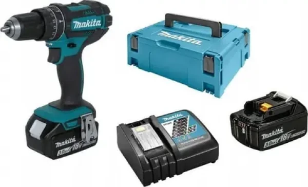 Makita DHP482RFJ / Aku príklepový vŕtací skrutkák / Li- ION / 18V / 2x 3.0Ah (DHP482RFJ)