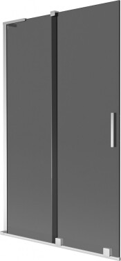 MEXEN/S - Velar L dvojkrídlová posuvná vaňová zástena 110 x 150, grafit, chróm 896-110-003-41-01