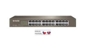 Tenda TEF1024D / 24x LAN 10/100 / switch / Rackmount / 6kV ochrana / kov (TEF1024D)