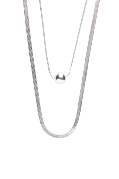 Marc Malone Módny oceľový náhrdelník Luna Silver Necklace MCN250257S