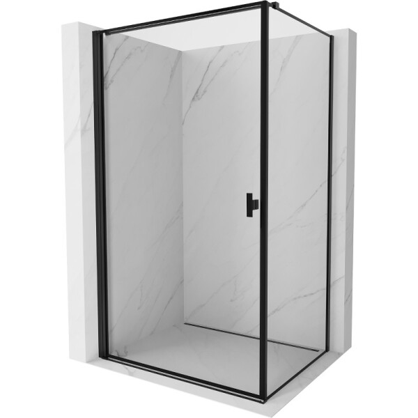 MEXEN/S - Mist-B sprchovací kút dvere krídlové ľavá 100 x 90, čierna okraj, čierna 8A2T-100-090-70-70-L