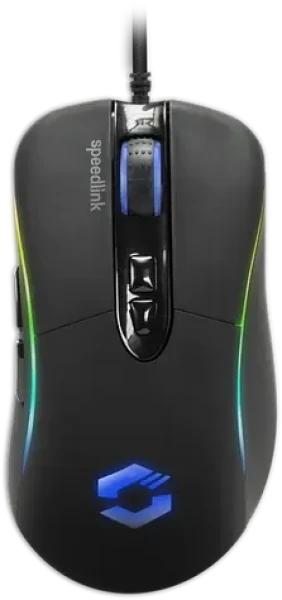 SICANOS RGB Gaming Mouse čierna / drôtová herná myš / optická / 5000 DPI / 7 tlačidiel / USB-A / 1.8m (SL-680013-BK)