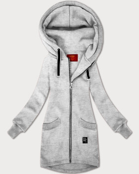 Svetlošedá dámska mikina so svetrovými vložkami LHD (AMG-172A) odstíny šedé M (38)