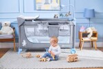 KINDERKRAFT Postieľka cestovná Joy s doplnkami Blue