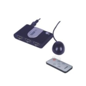 PremiumCord HDMI switch 3:1 / diaľkové ovládanie / čierny (8592220006914)