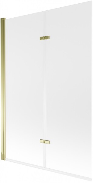 MEXEN - Castor vaňová zástena 2-krídlo 120x150, dekor, zlato 892-120-002-50-30