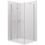 CERANO - Sprchovací kút Volpe L/P - 6 mm - chróm, transparentné sklo - 110x70x190 - zalamovacia CER-669643