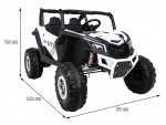 Mamido Elektrické autíčko Buggy UTV-MX 24V 4x4 biele