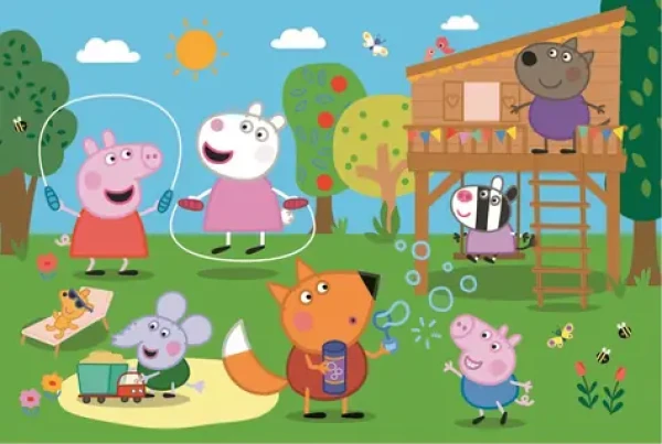 Trefl - Puzzle - Prasiatko Peppa: Zábava v tráve MAXI