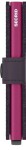 Kožená mini peňaženka Secrid Miniwallet Matte Dark Purple-Fuchsia