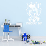 Veselá Stena Samolepka Lionel Messi 10 Farba: modrá, Veľkosť: 60 x 42 cm