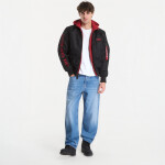 Bunda Alpha Industries MA-1 D-Tec Sleeve Embroidery Black/ Red M