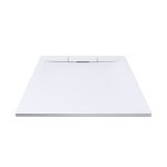 Mereo Štvorcová sprchová vanička s hranatým krytom sif., 80x80x3 cm, vr. sif., bez nožičiek, liaty mramor CV41KS