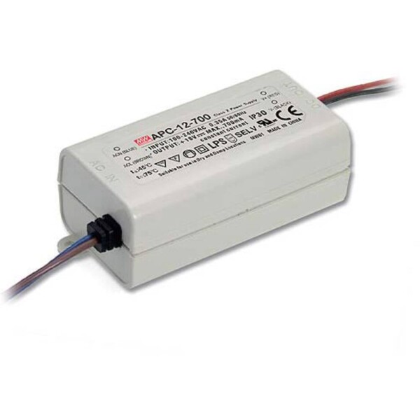 MEAN WELL APC-12-350 LED driver konštantný prúd 12 W 0.35 A 9 - 36 V/DC bez možnosti stmievania, ochrana proti prepätiu; APC-12-350
