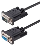 StarTech RS232 null modem kábel čierna / Sériový kábel / DB-9 - DB-9 / krížený / 3 m (9FMNM-3M-RS232-CABLE)
