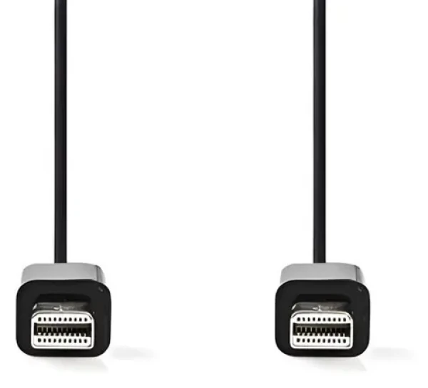 Nedis Mini DisplayPort 1.2 čierny / Kábel / mini DisplayPort - mini DisplayPort / 1 m / 21,6 Gbps (CCGP37500BK10)