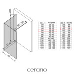 CERANO - Sprchová zástena Walk-in Onyx Corner Cube Ľ/P - 8 mm - hranatá vzpera - chróm, bronzové sklo - 60x50x200 CER-688468