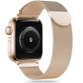 Tech-Protect MilaneseBand zlatá / Remienok milánsky ťah / pre Apple Watch Series 4-9, SE, Ultra 1 a 2 / 42/44/45/49 mm