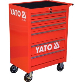 YATO YT-0913 červená / Skrinka dielenská pojazdná 6 zásuviek (YT-0913)